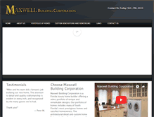 Tablet Screenshot of maxwellbuilding.com